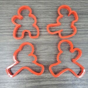 New -  Ninja Gingerbread Man Men Karate Kid Cookie Cutters - Set Of 4, Red